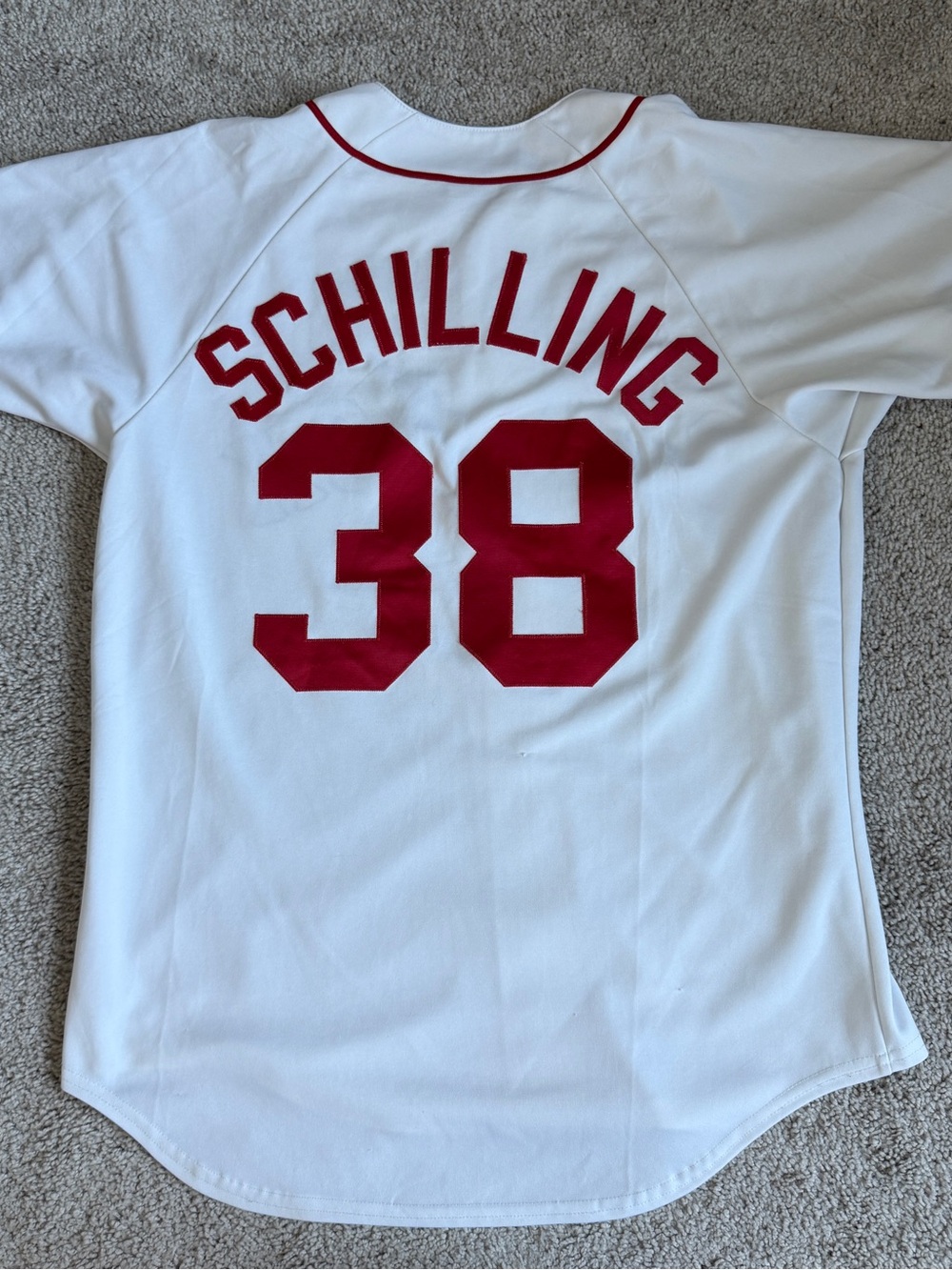 Boston Red Sox Curt Schilling #38 Majestic MLB Baseball Jersey White Men’s Med